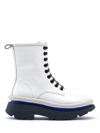 Купить женские белые ботинки бренд  crunch combat артикул 5cs.cy107388.k в интернет магазине брендовой обуви JustCouture.ru