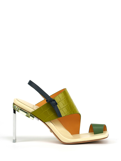 Купить женские зеленые босоножки бренд  inity sandal артикул 4cs.cy102358.k в интернет магазине брендовой обуви JustCouture.ru